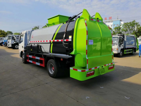 國六東風(fēng)7方餐廚垃圾車方罐